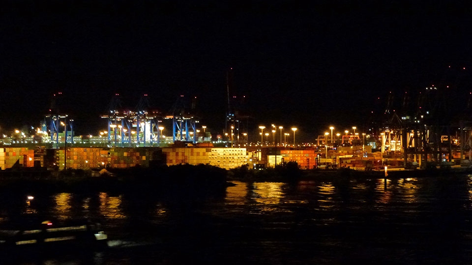 Hamburger Hafen Bei Nacht