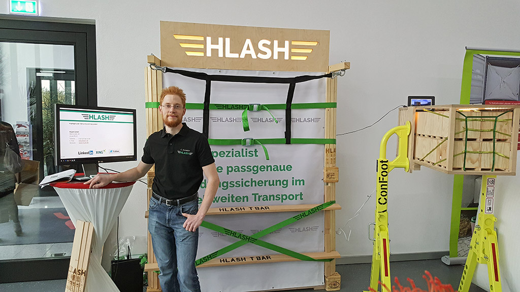 HLash Ladungssicherung im Container Infostand Fulda